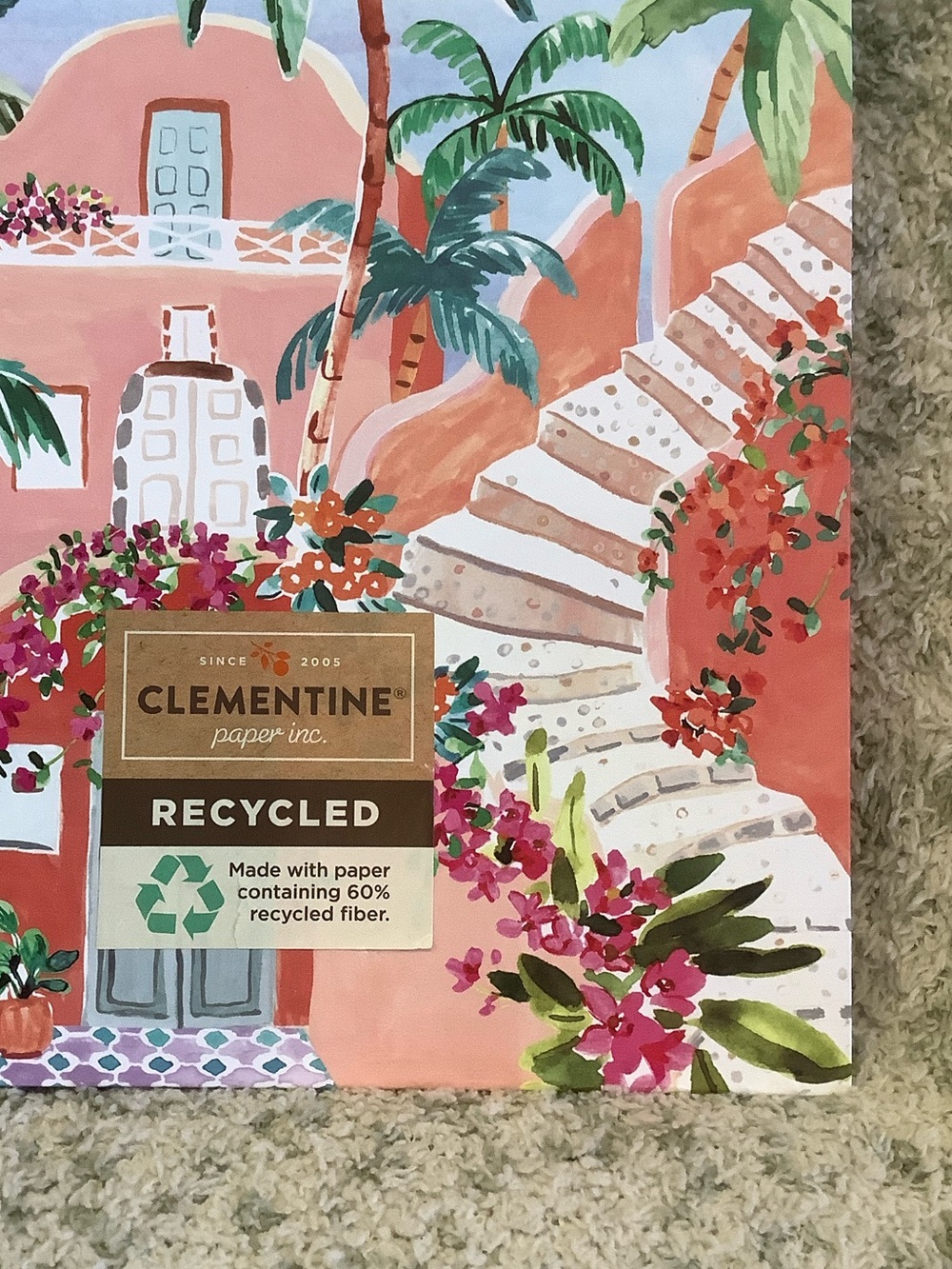 Clementine Tropical Carribean Floral Spiral Notebook Lined Journal NWT ~120pgs - Picture 5 of 16